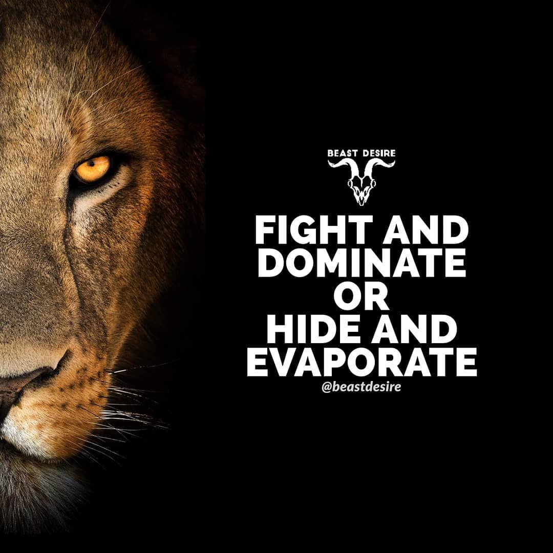 Image May Contain Text That Says Beast Desire Fight And Dominate