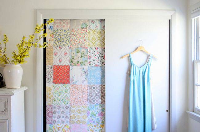 wallpapering the closet