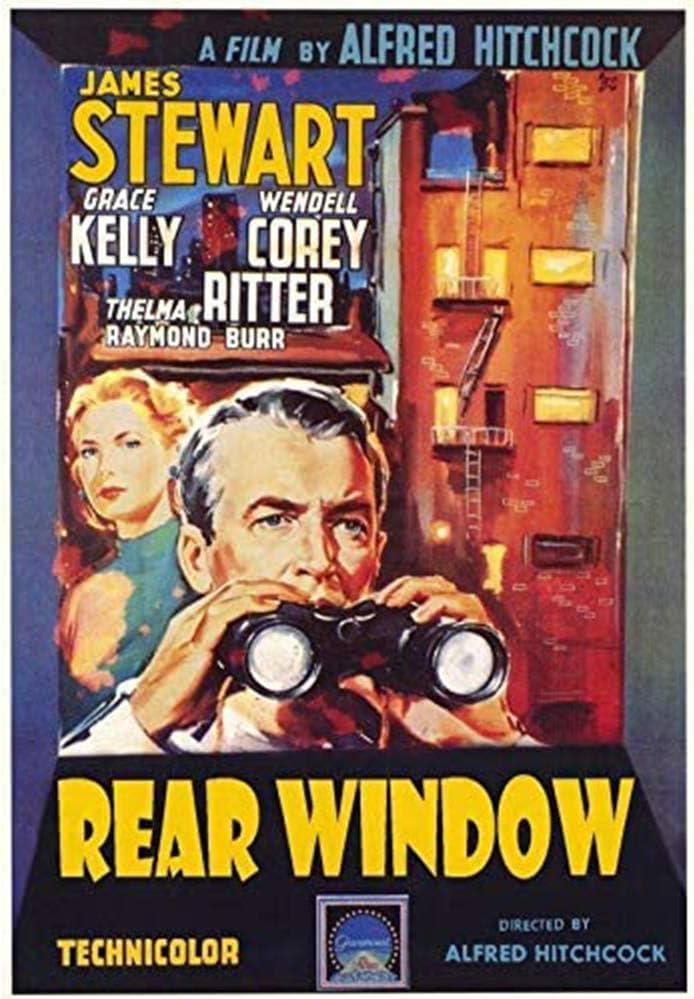 Tin Sign Retro Rear Window Hitchcock Classic Movie Poster
