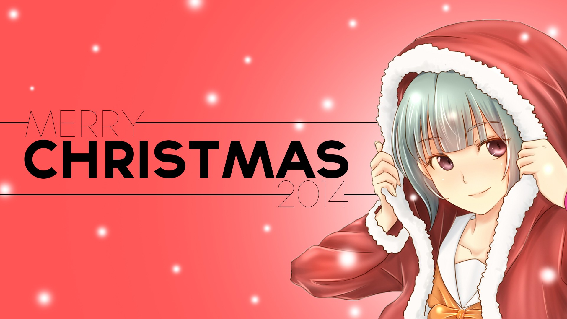 Christmas Anime Santa Girl Gifts Sleigh 4K Wallpaper iPhone HD Phone 5570h