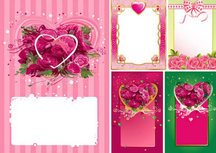 Colorful Heart Shape Valentine S Day Cards Bing Gallery