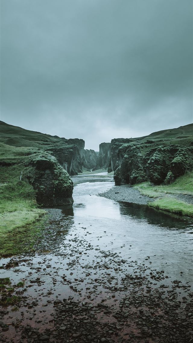 River Stream Coast Steep Stony Ditch Faroe Islands