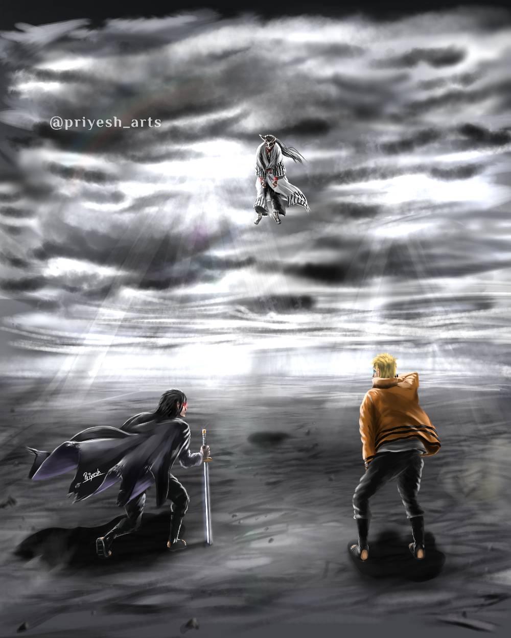 Naruto And Sasuke Vs Jigen By Priyesharts