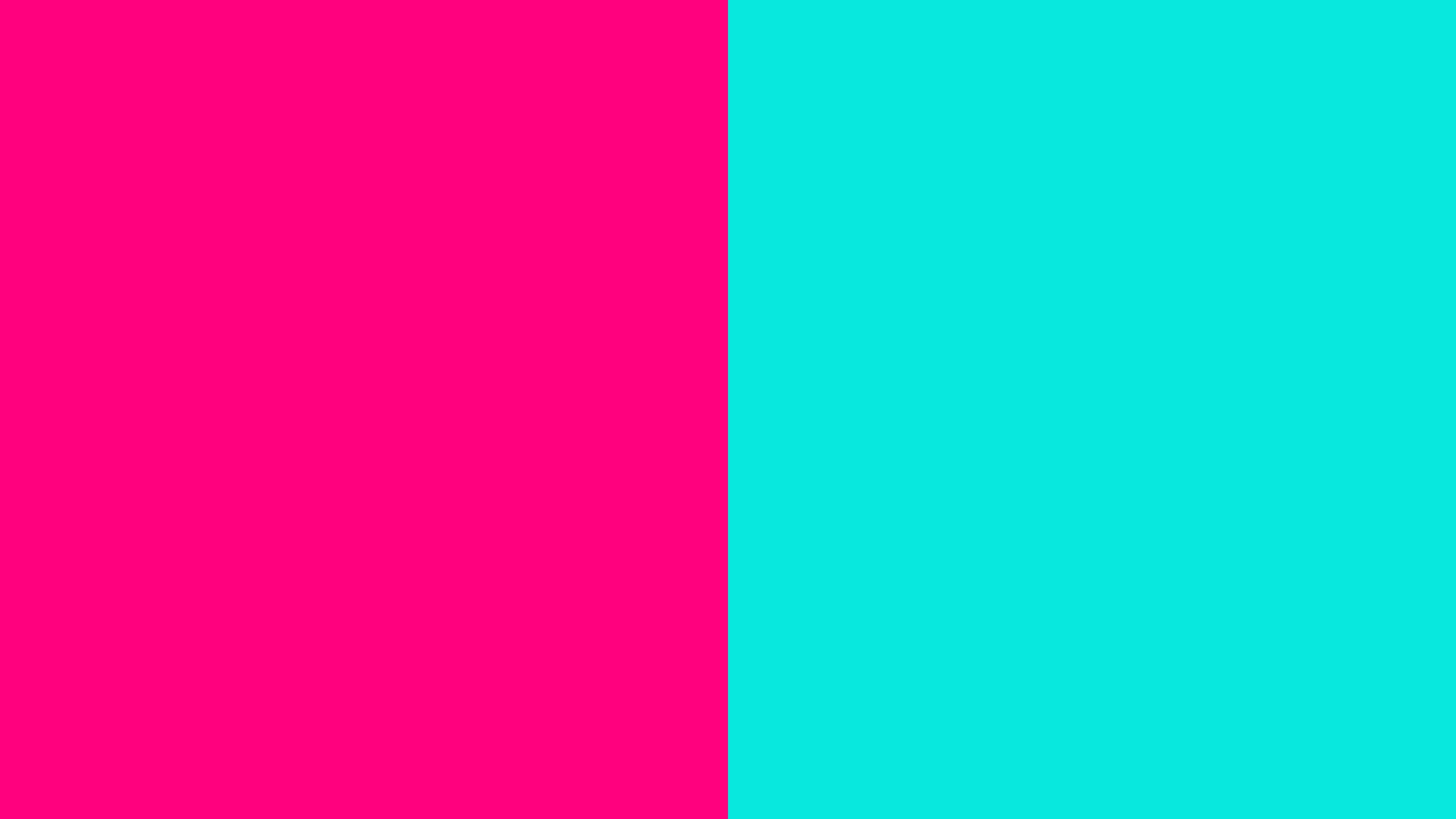 Resolution Bright Pink And Turquoise Solid Two Color Background