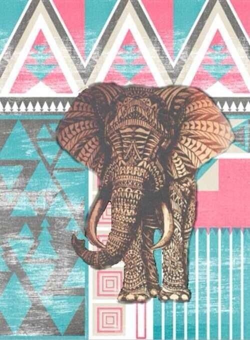 Elephant Wallpaper iPhone Aztec Elephants