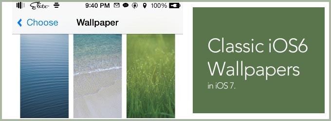 Get iOS 6 Wallpapers Back On Your iOS 7 Device ClassicWallpapers Cydia
