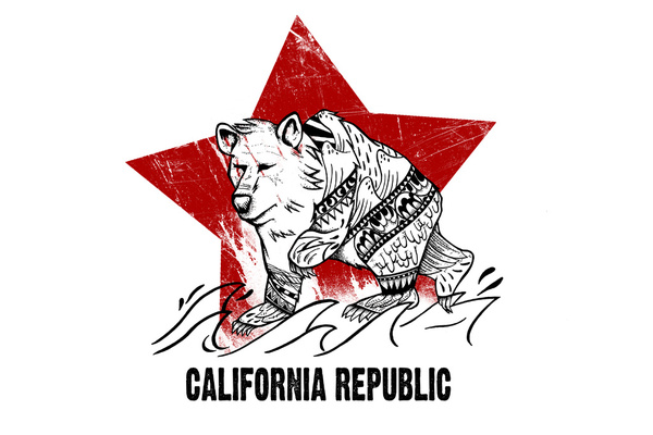 Cool California Republic Wallpaper Art Print