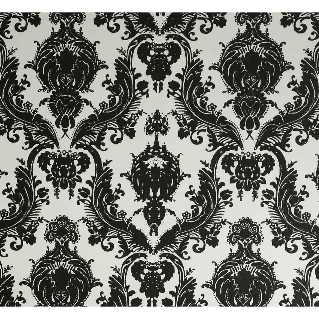  Designs Damsel Self Adhesive Black and White Temporary Wallpaper 1100x1100