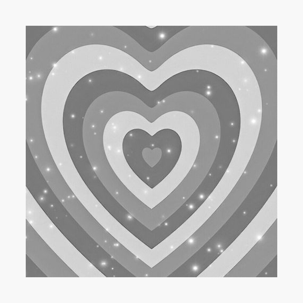 Y2k Heart Grey Photographic Print For Sale By Sabrinamerg