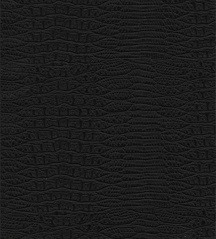 Wallpaper Alligator Skin Black Faux Leather Embossed