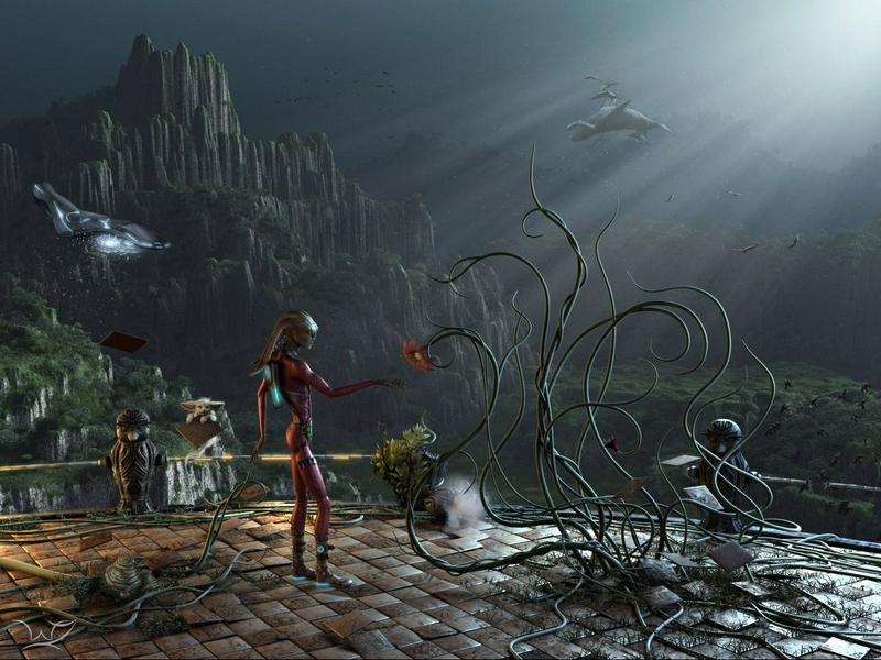 Alien World Abstract Fantasy HD Wallpaper