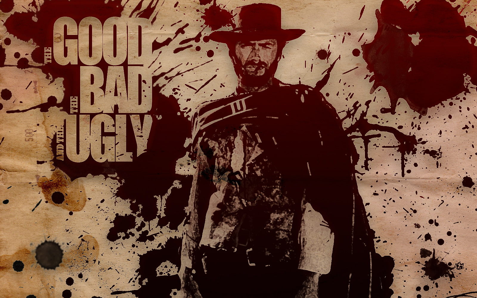 Bad And The Ugly Western Clint Eastwood Poster G Wallpaper Background