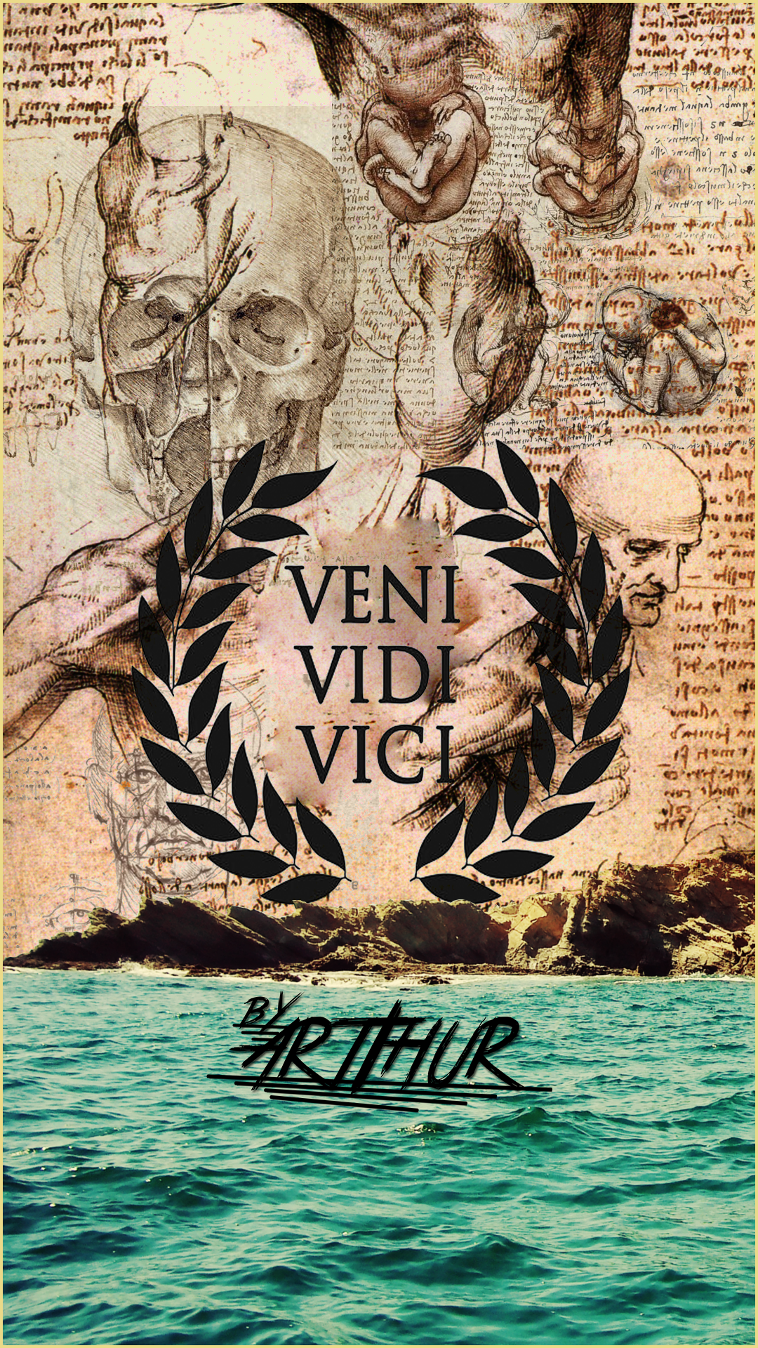 Wallpaper Veni Vidi Vici Davinci Old