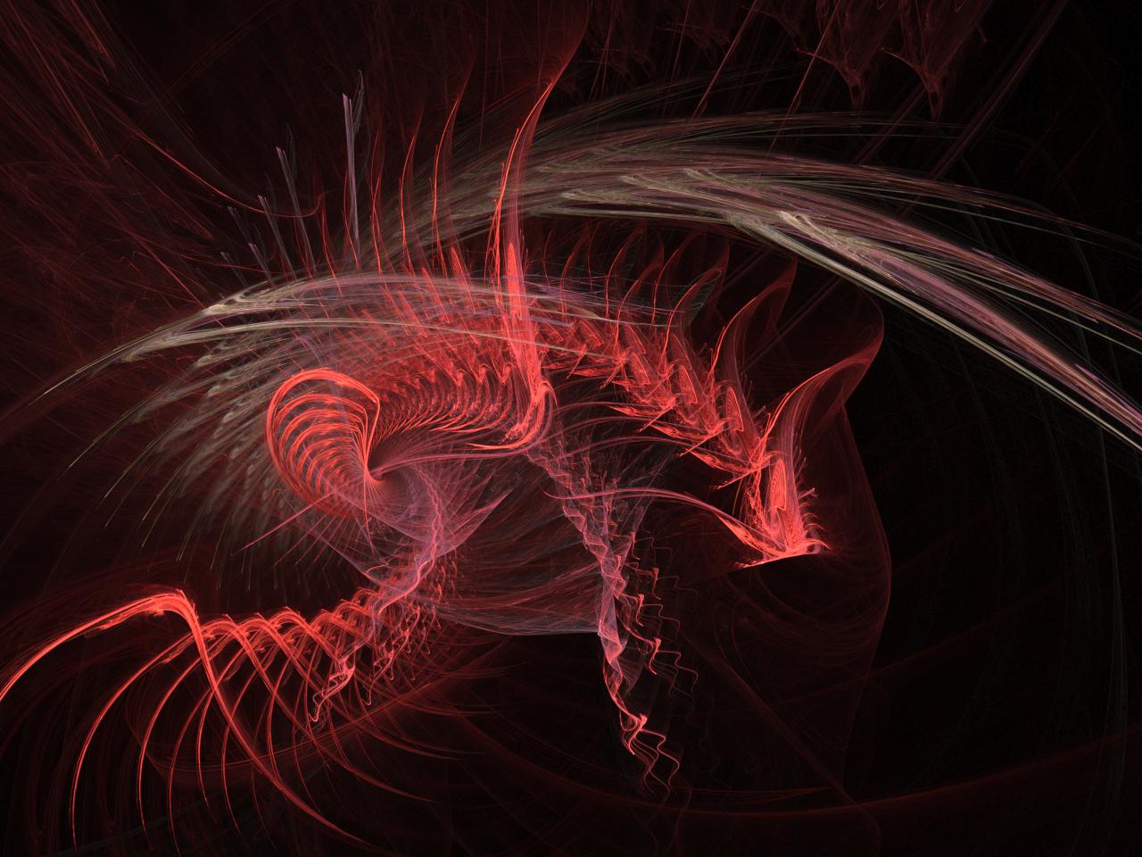 Dragon Lines Abstract Pixel HD Wallpaper