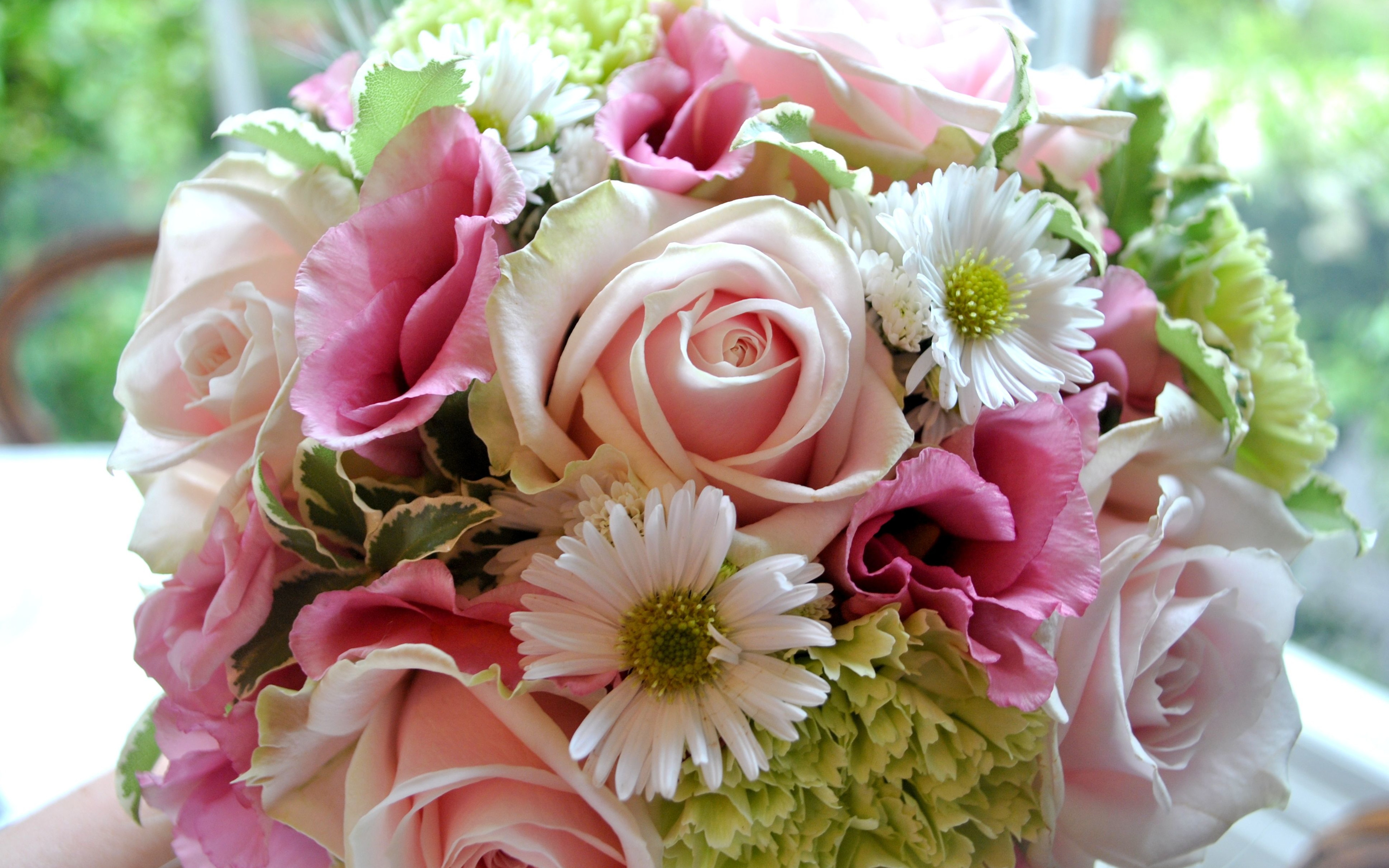 Daisy Rose Bouquet Man Made Flower 4k Ultra HD Wallpaper