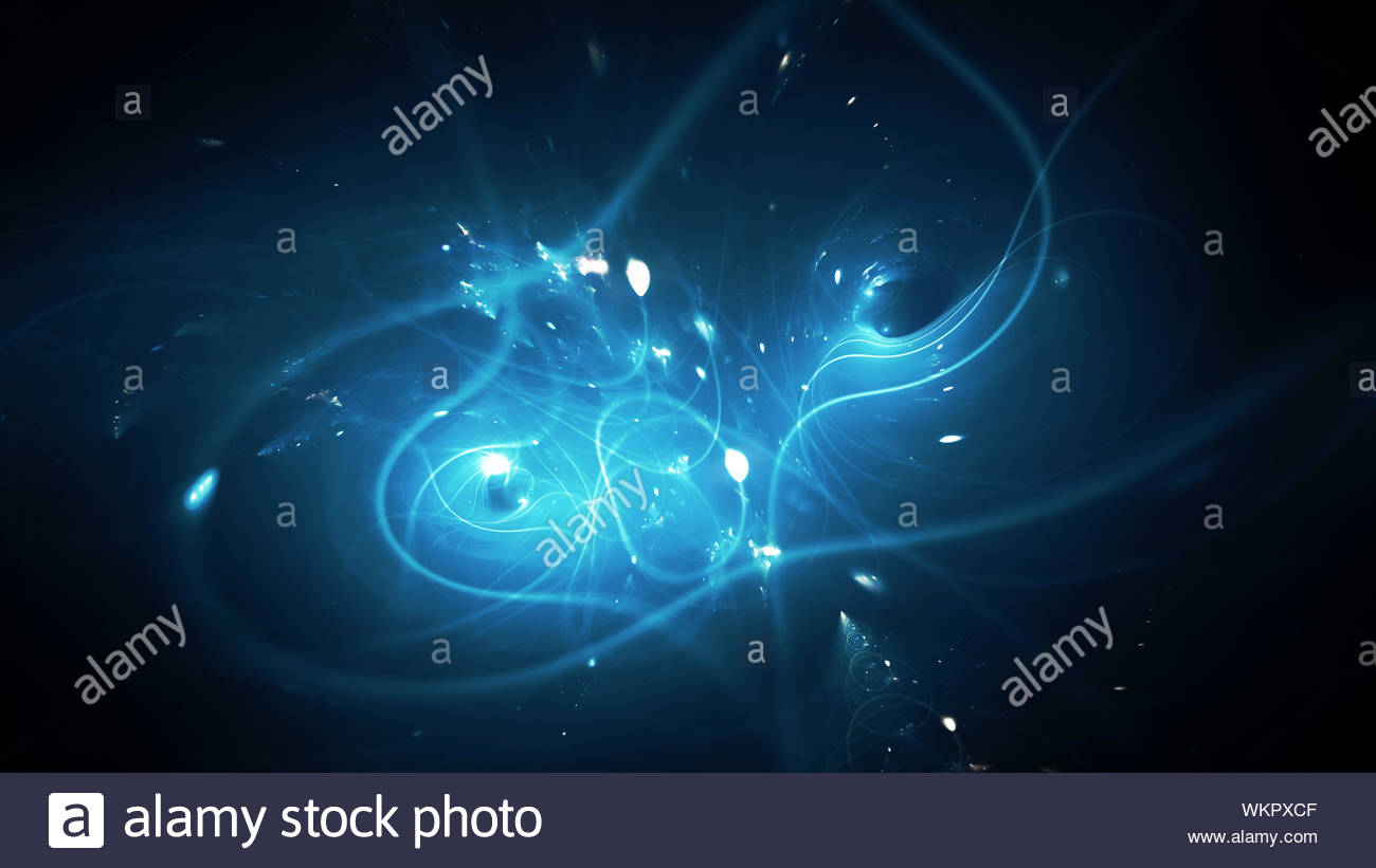 Blue Glowing Gravitational Trajectories With Anomaly In Space