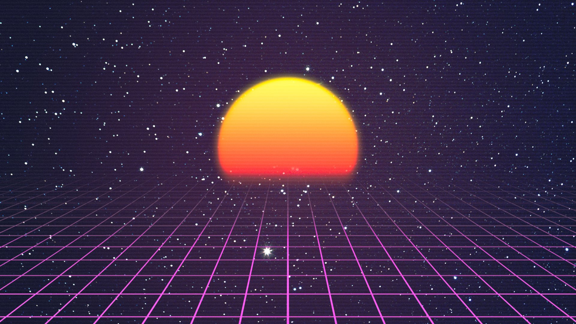 Retro Wave Full HD Wallpaper And Background