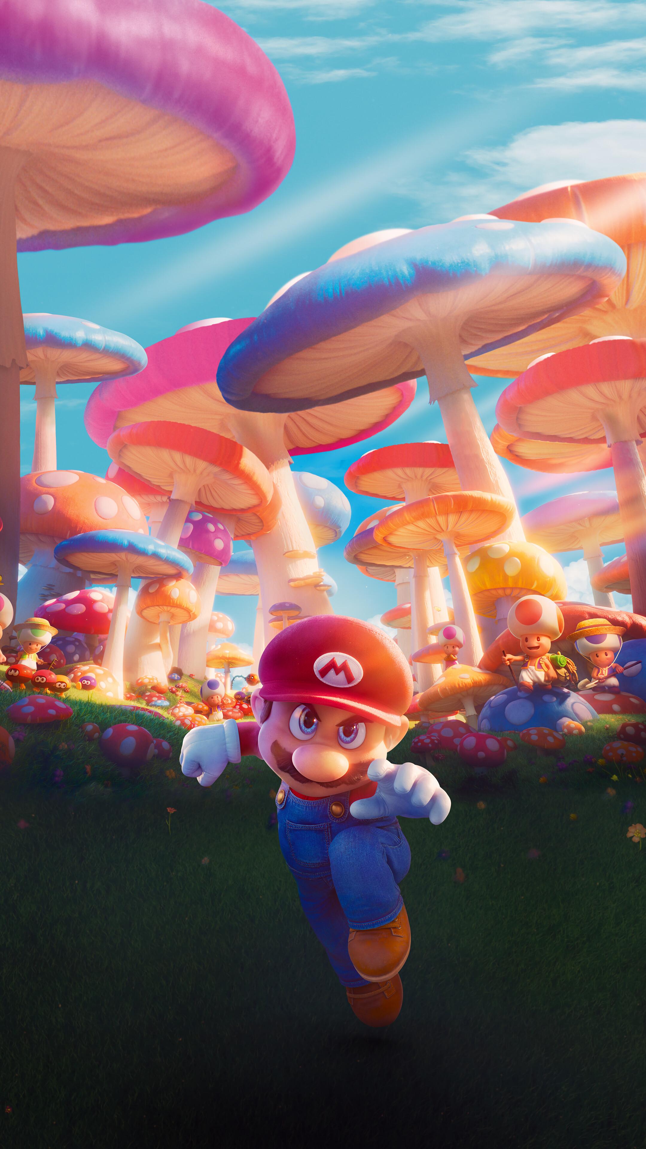 The Super Mario Bros Movie Mushroom 4K Wallpaper iPhone HD Phone