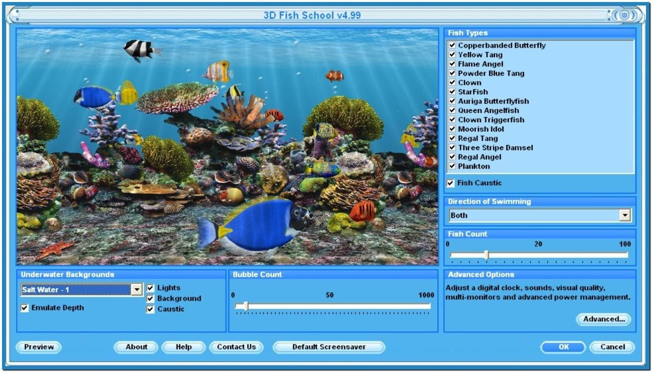 Live Aquarium Screensaver Windows