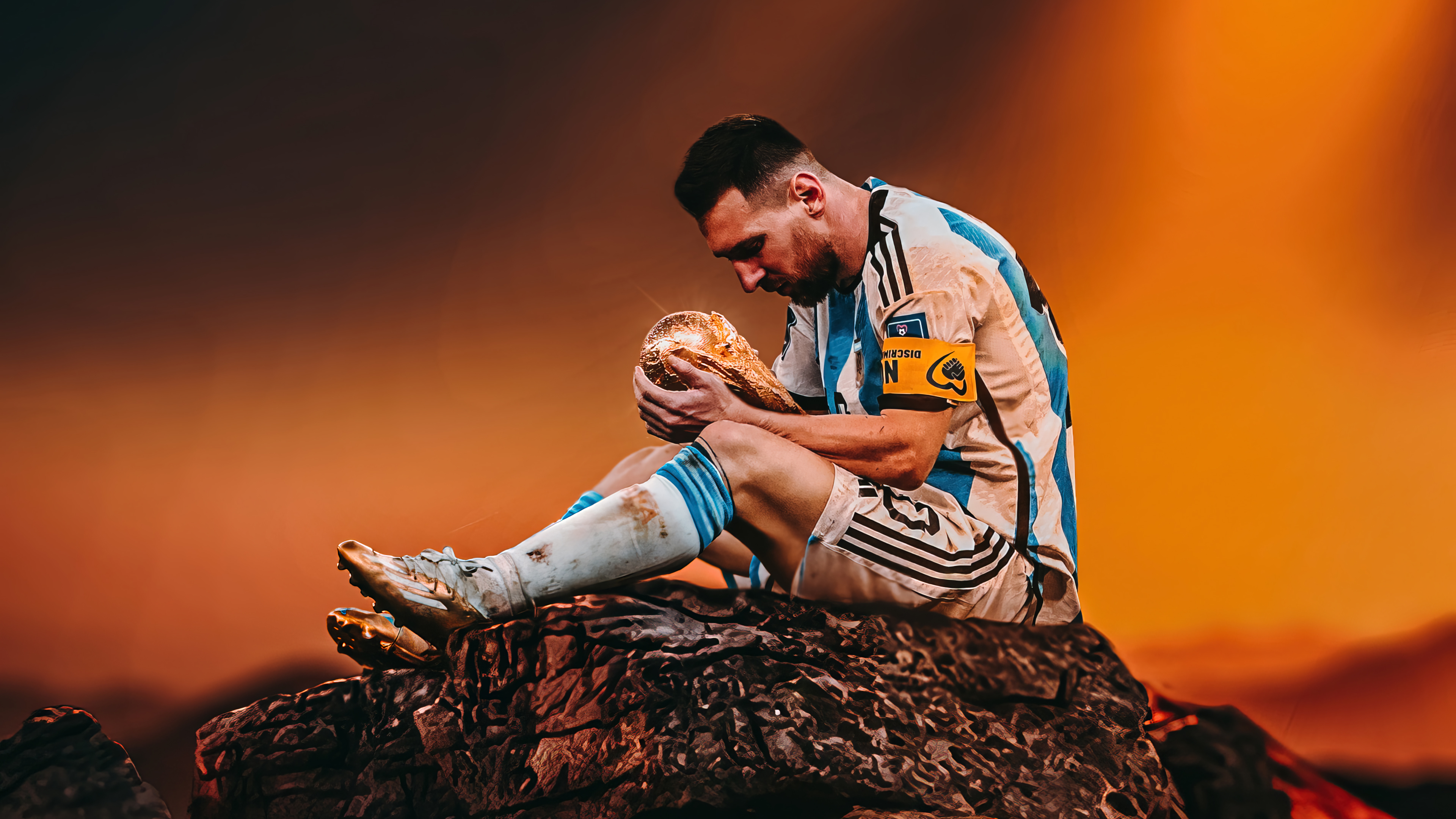 Lionel Messi Trophy Fifa World 4k Wallpaper