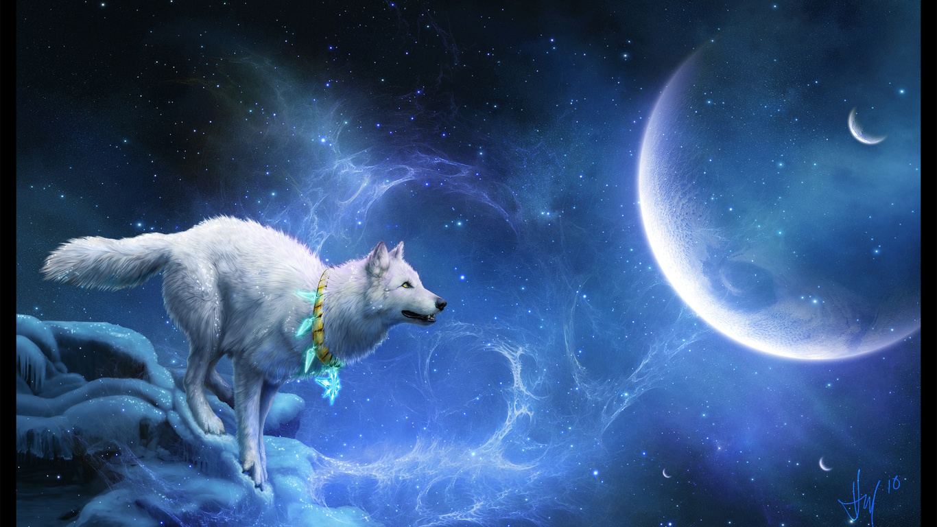 Wolf Stars Plas Fantasy Widescreen On The Desktop Pictures 3d