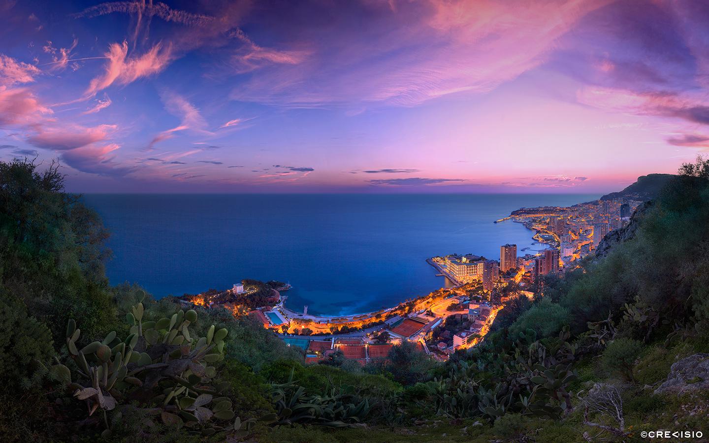 Monaco Winter Sunset Clouds Crevisio Branding Photography Agency