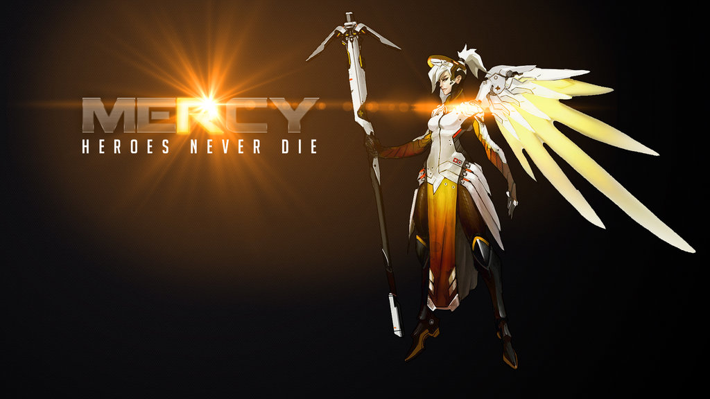 Overwatch Mercy Wallpaper by psychoVivi