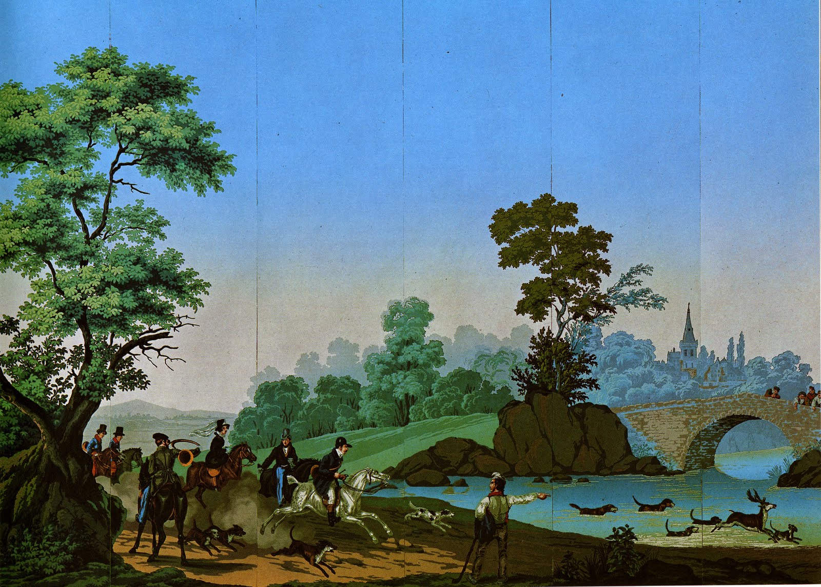 19th Century French Scenic Wallpaper