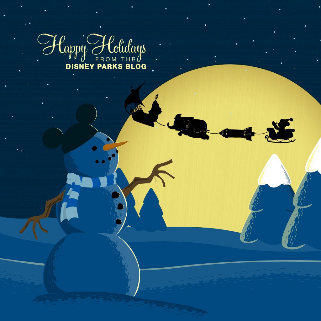 Desktop For The Holidays With Disney Parks Wallpaper