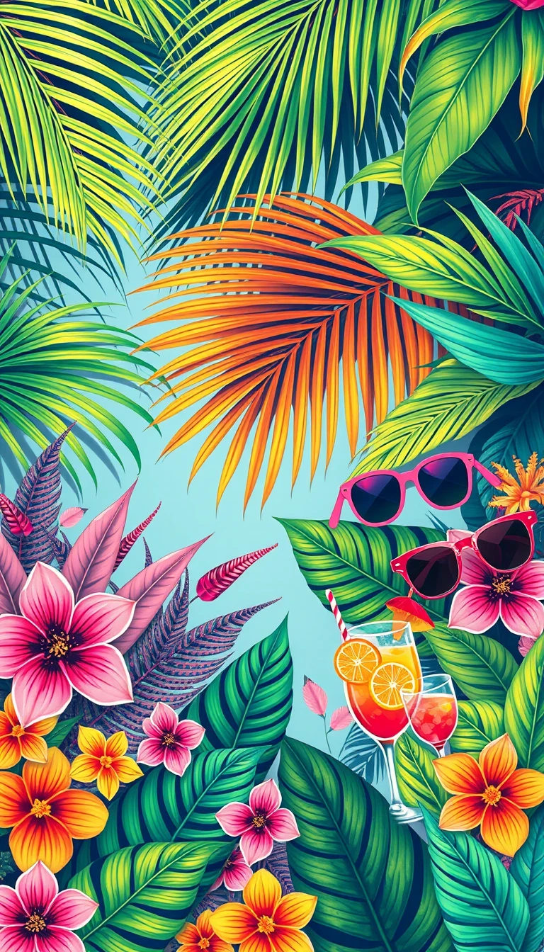 🔥 Free Download Tropical Preppy Summer Wallpaper by @bramos41 ...