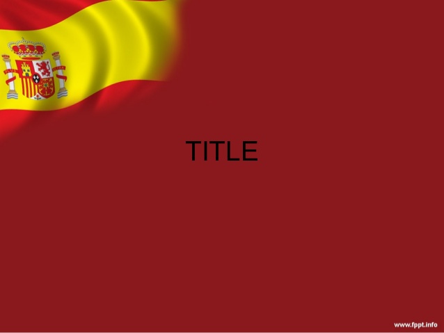 Spain Flag Background Template For Powerpoint Presentation