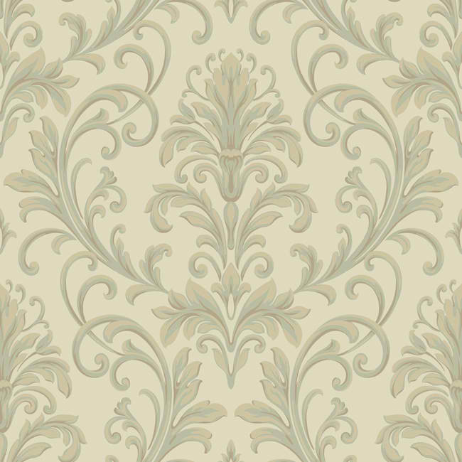 Beige Grey HD6955 Feathered Damask Wallpaper Textures