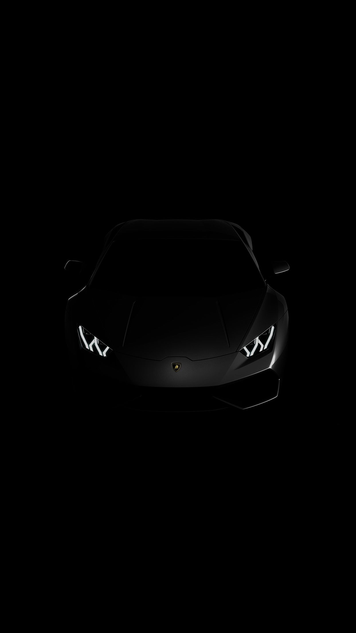 Lamborghini Black Super Car Shadow Android Wallpaper