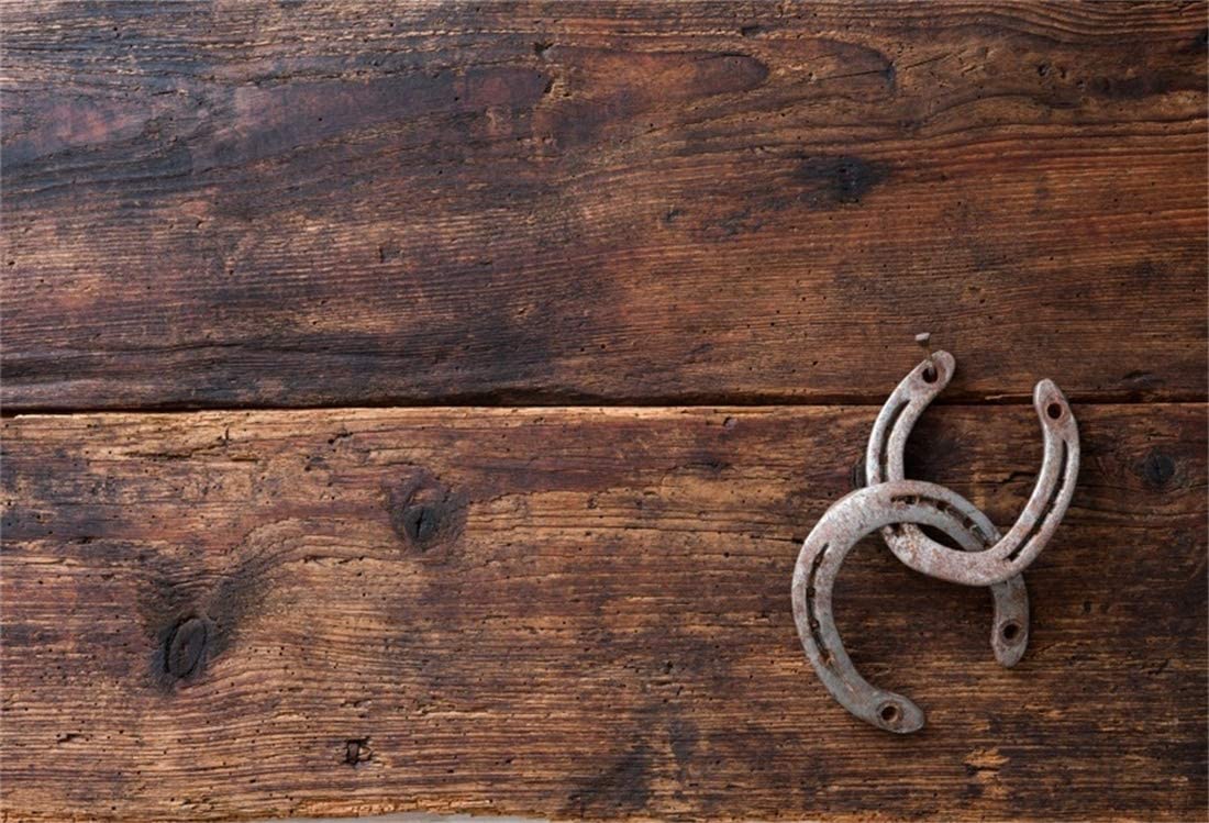 Amazon Ofila Cowboy Backdrop Horseshoes Grunge Wood