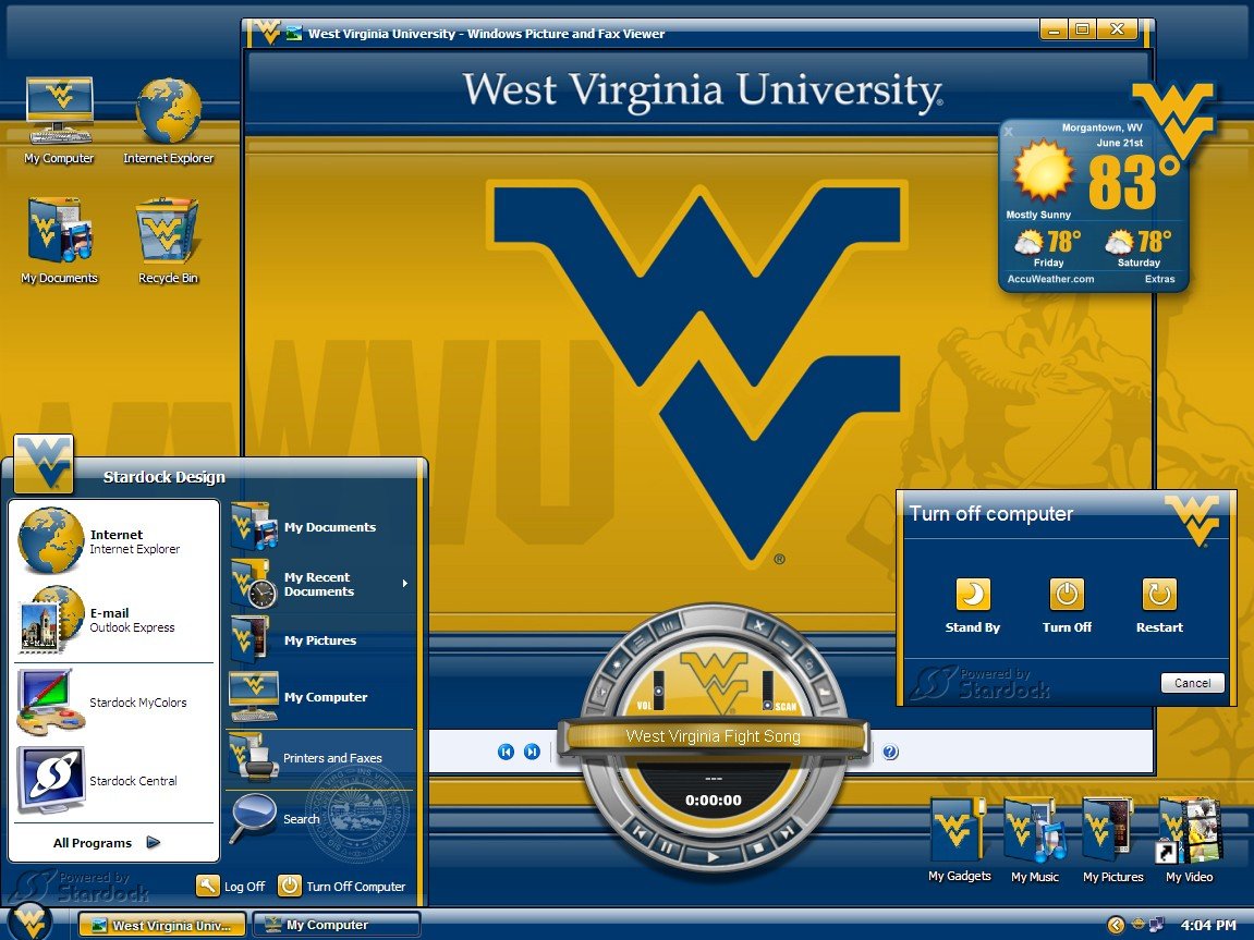 Mycolors West Virginia University Desktop Screenshot Of