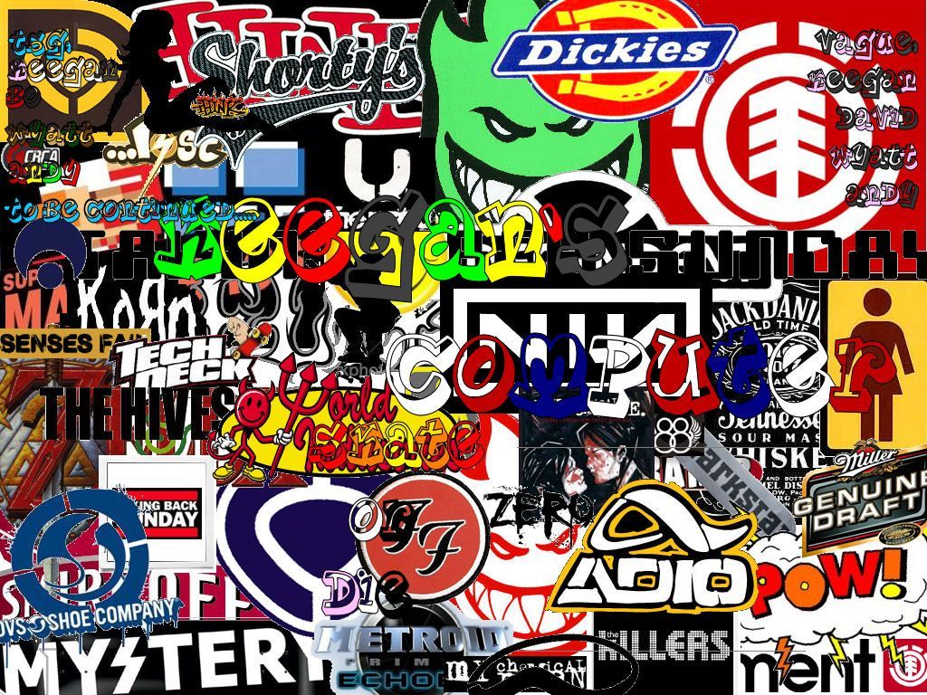 Skate Brands Wallpaper Top Background