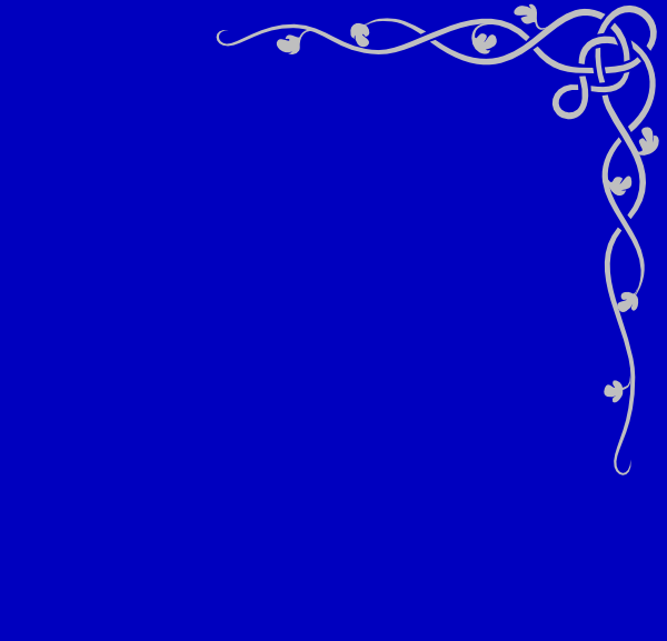 Silver Celtic Vine W Blue Background Clip Art At Clker Vector