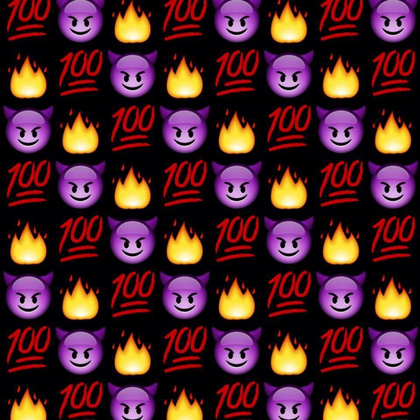 Background Badass Emoji Emoticon Fire Wallpaper