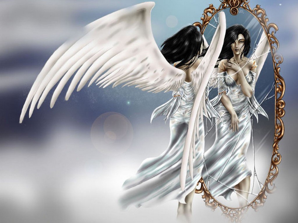 White Angels Desktop Background