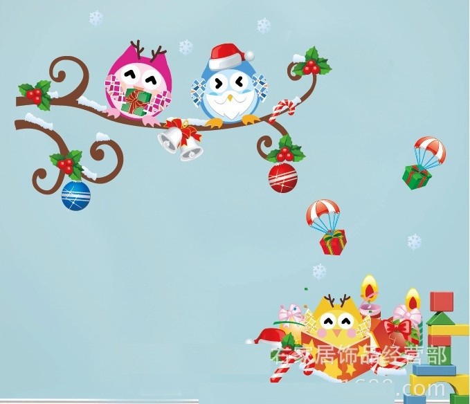 Cartoon Christmas Owl Wallpaper