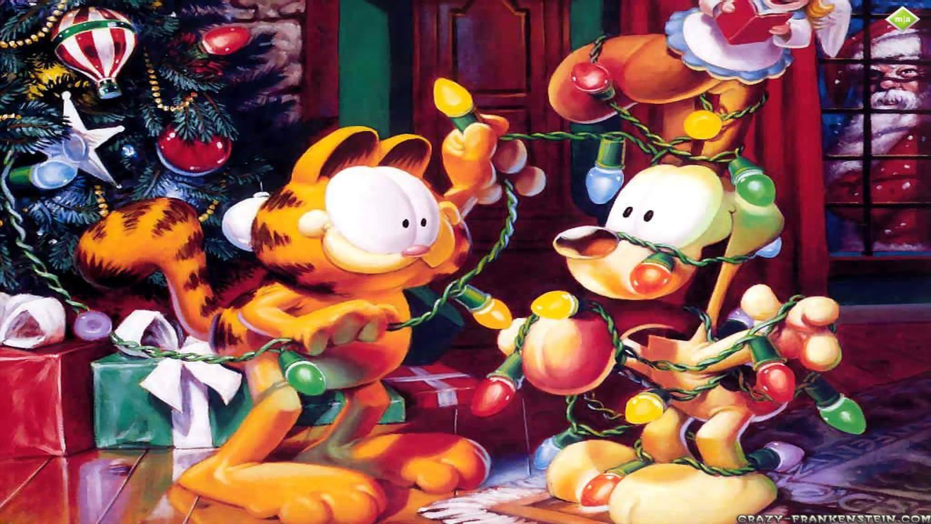 Garfield Desktop Wallpaper Odie Christmas