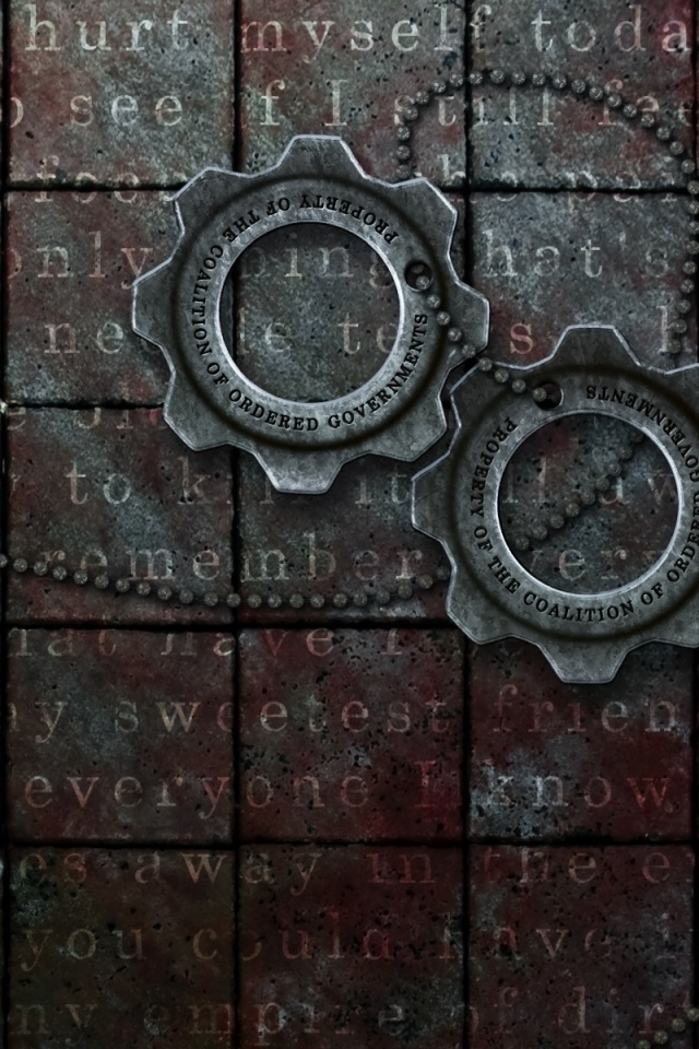 Gears Of War Cog Tags iPhone Wallpaper