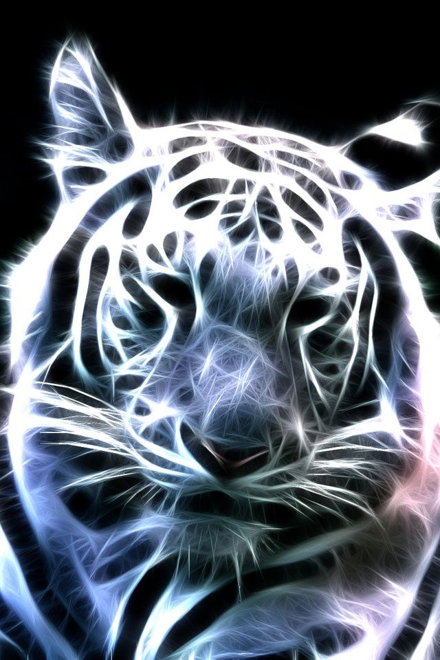 Digital Tiger Wallpaper for iPhone 4S Art bits or inspiration