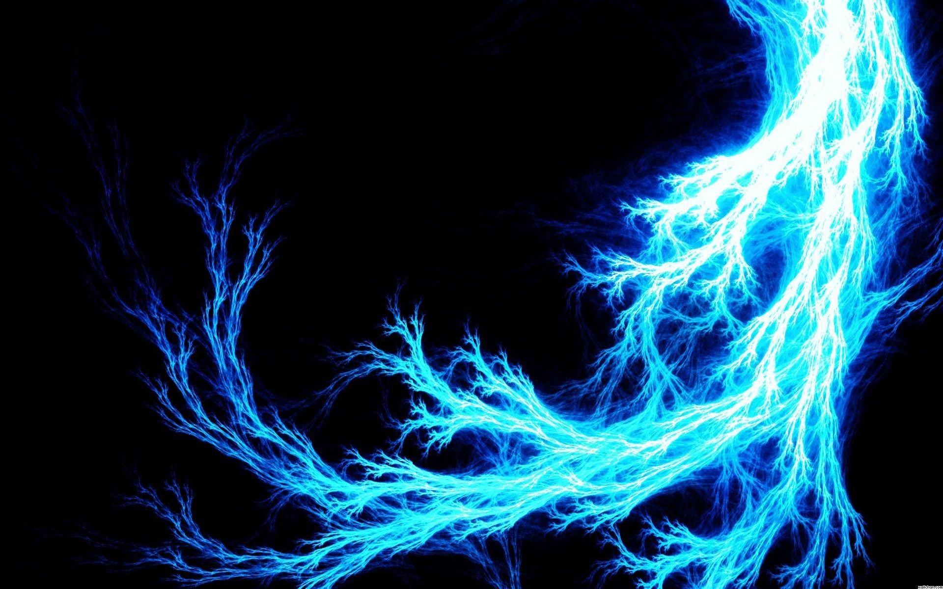 Blue Lightning Wallpaper Image