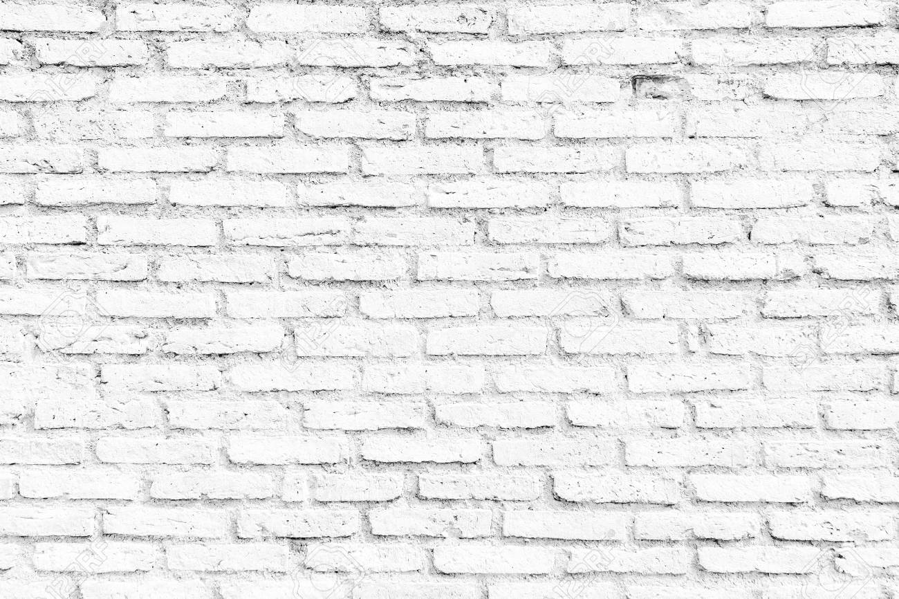 Old White Brick Wall Texture Design Empty Background