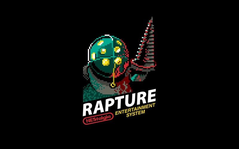 Rapture Retro Games Nes 8bit Game Video Bioshock HD Wallpaper
