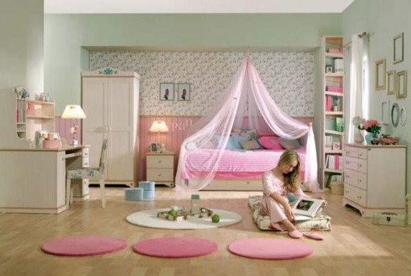 Girls In Pink Rose Bedroom Wallpaper Ideas For Carpet