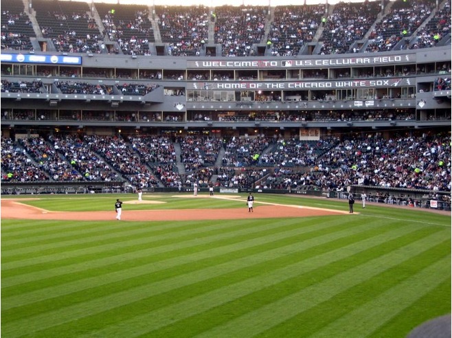 Baseball Stadium Crowd Cellular Field By Machomikemd
