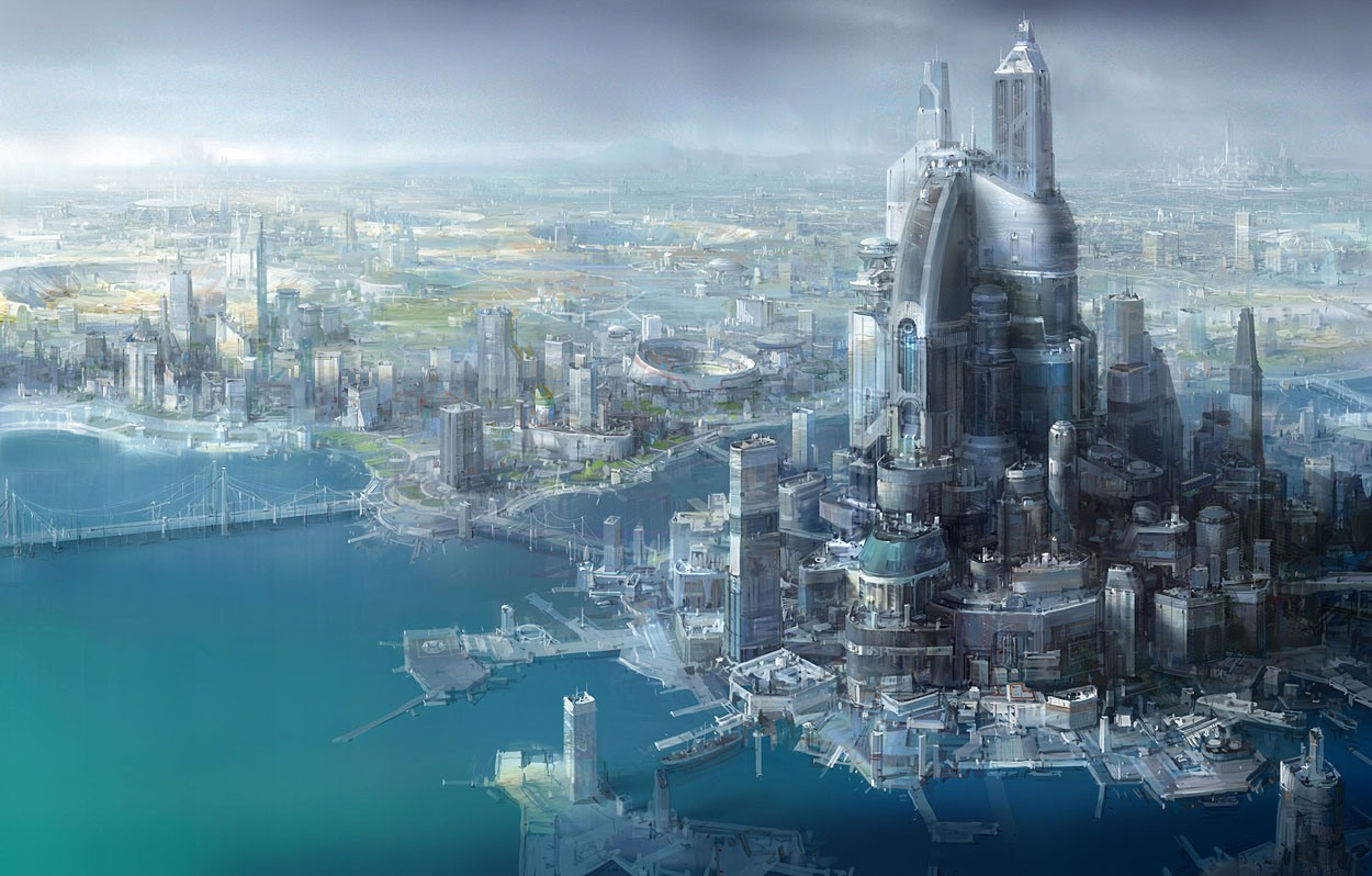 Futuristic Cities Wallpaper Desktop Image