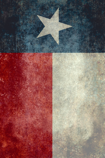 Texas state flag Vertical retro vintage version Canvas Print by